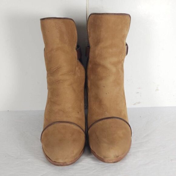 Rag & Bone Women's Harrow US6,5 EU37 Tan Suede Cap Toe Heel Ankle Boots - Picture 4 of 14